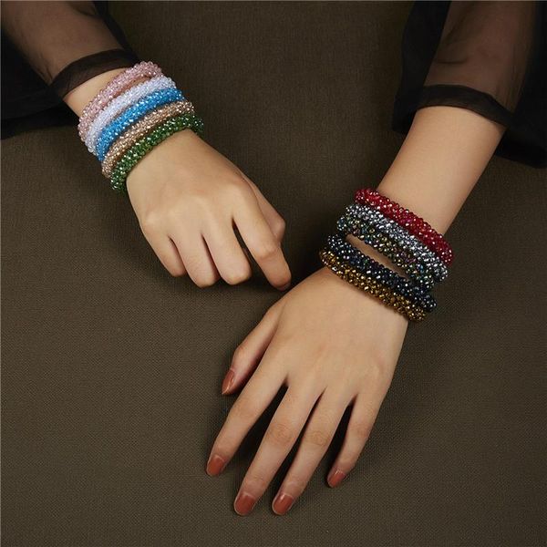 link, chain trendy beads strand bracelets for women gift crystal elastic handmade multicolor jewelry boho & link, Black
link, chain trendy beads strand bracelets for women gift crystal elastic handmade multicolor jewelry boho & link, Black