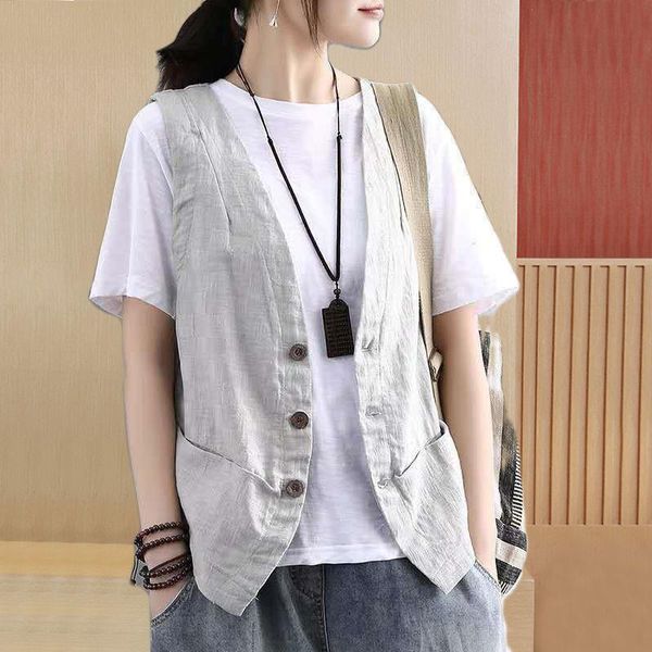 women's vests women vest spring 2021 autumn loose sleeveless ladies waistcoat v-neck cardigan short jacket female outerwear x7003, Black;white
women's vests women vest spring 2021 autumn loose sleeveless ladies waistcoat v-neck cardigan short jacket female outerwear x7003, Black;white