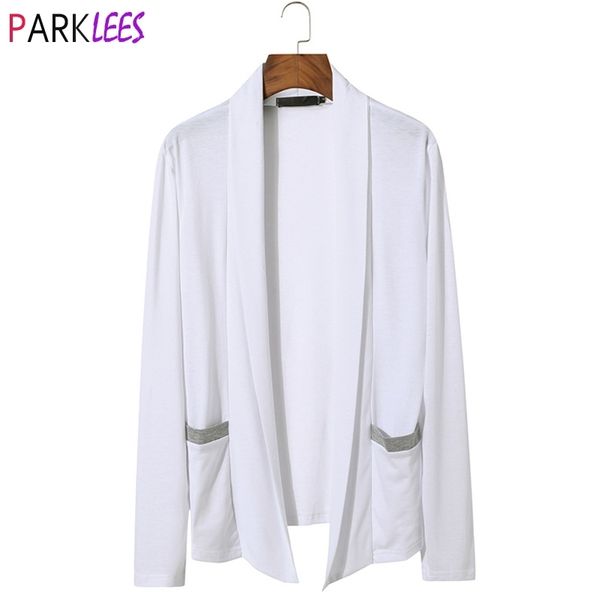 white shawl collar cardigan mens sweaters autumn slim fit knitted sweater men casual pocket open front pull homme 2xl 210522, White;black
white shawl collar cardigan mens sweaters autumn slim fit knitted sweater men casual pocket open front pull homme 2xl 210522, White;black