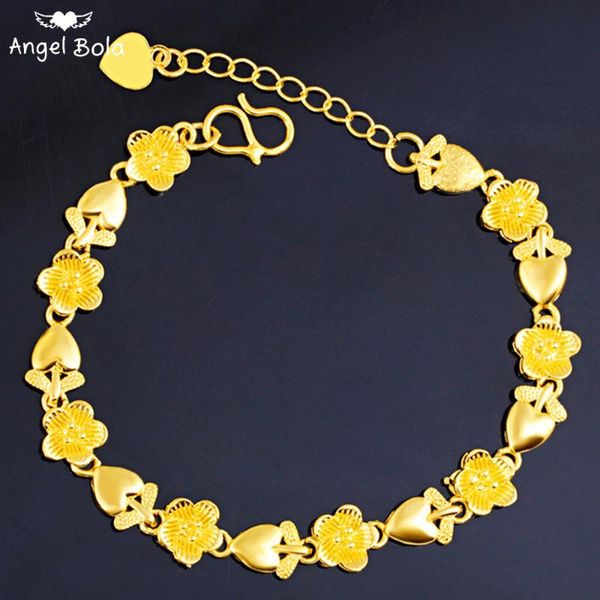 link, chain fashion golden plum blossom love lady charm lucky bracelet luxury jewelry wedding birthday gift wholesale, Black
link, chain fashion golden plum blossom love lady charm lucky bracelet luxury jewelry wedding birthday gift wholesale, Black