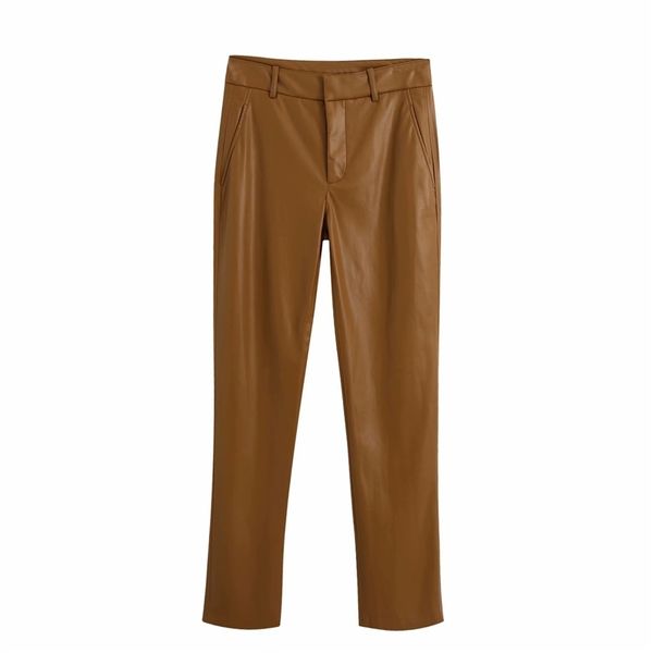 elegant women faux leather trousers fashion ladies stylish straight long pants streetwear female brown girl chic pant 210427, Black;white
elegant women faux leather trousers fashion ladies stylish straight long pants streetwear female brown girl chic pant 210427, Black;white