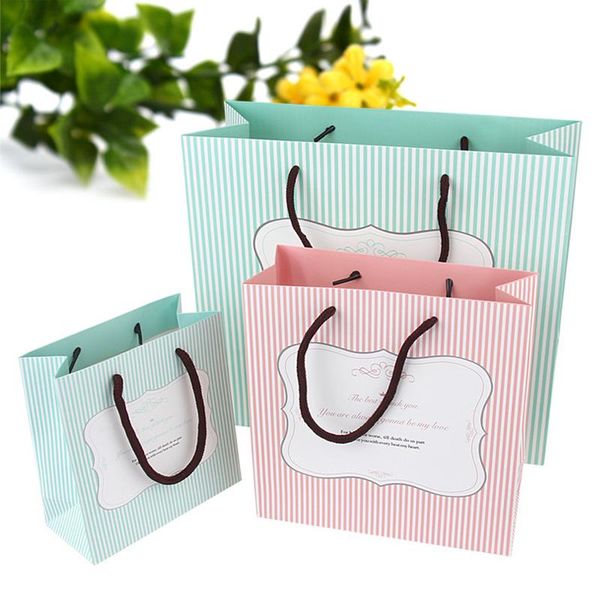 gift wrap 5pc kraft paper bag pink green stripes with handle shopping clothing store cosmetics jewelry packaging
gift wrap 5pc kraft paper bag pink green stripes with handle shopping clothing store cosmetics jewelry packaging