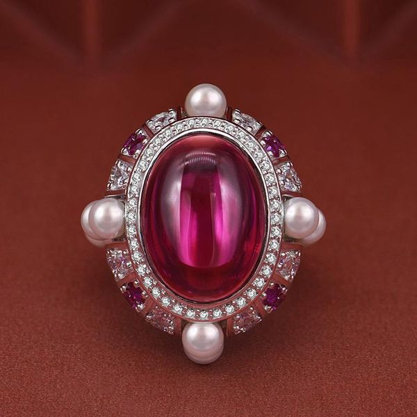 cluster rings 100% solid 925 sterling silver 13x18mm ruby pearl gemstone wedding anniversary fine jewelry ring gift, Golden;silver
cluster rings 100% solid 925 sterling silver 13x18mm ruby pearl gemstone wedding anniversary fine jewelry ring gift, Golden;silver