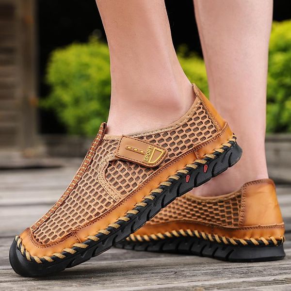 sandals 2021 summer leather mesh men's walking shoes breathable man flat loafer male driving outdoor footwear plus size 38-48, Black
sandals 2021 summer leather mesh men's walking shoes breathable man flat loafer male driving outdoor footwear plus size 38-48, Black