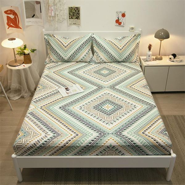 sheets & sets 1pc pure cotton bed sheet geometric floral printed fitted with elastic linen mattress cover (case need order)
sheets & sets 1pc pure cotton bed sheet geometric floral printed fitted with elastic linen mattress cover (case need order)