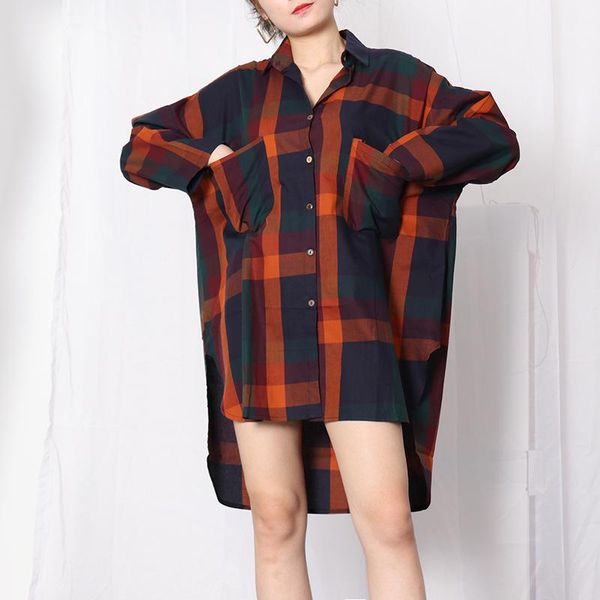 casual dresses japanese style classic plaid shirts dress harajuku irregular mini women loose vintage students clothes, Black;gray
casual dresses japanese style classic plaid shirts dress harajuku irregular mini women loose vintage students clothes, Black;gray