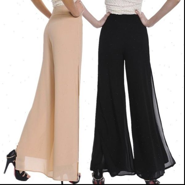summer wide leg womens capris high waist double layers split chiffon loose black elegant trousers, Black;white
summer wide leg womens capris high waist double layers split chiffon loose black elegant trousers, Black;white