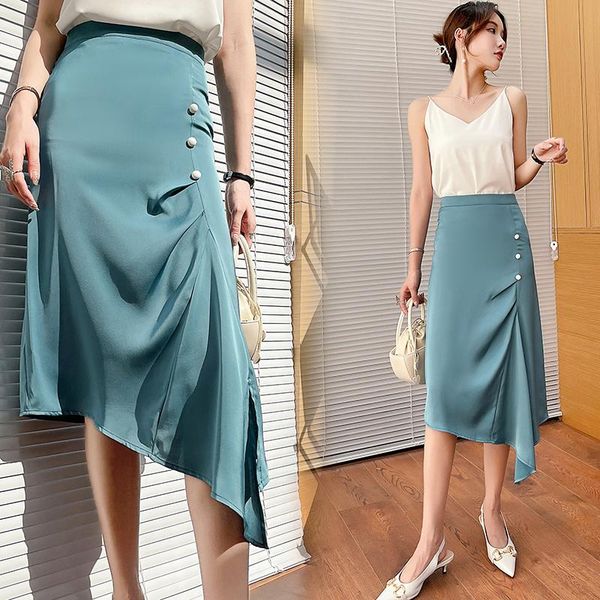 skirts summer silk midi womens korean england style satin office lady simple solid elegant faldas mujer moda long, Black
skirts summer silk midi womens korean england style satin office lady simple solid elegant faldas mujer moda long, Black