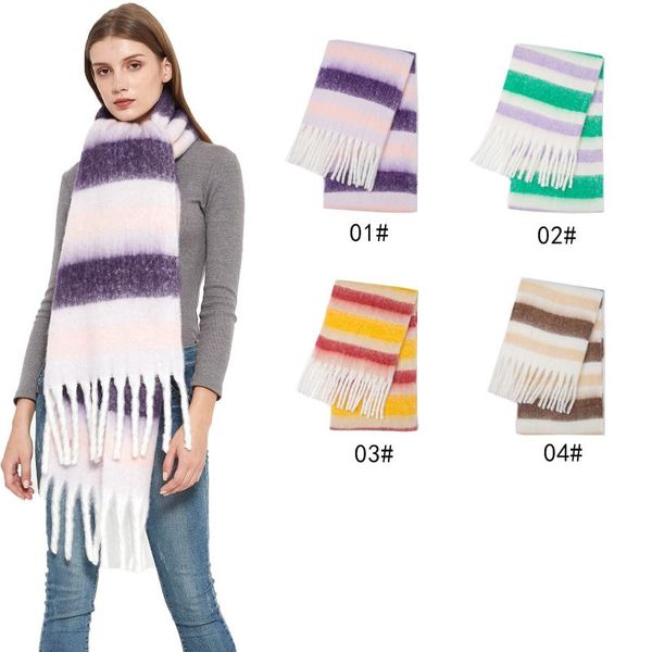scarf female korean version japanese plaid tassel ladies warm color matching ring yarn thick striped shawl scarves, Blue;gray
scarf female korean version japanese plaid tassel ladies warm color matching ring yarn thick striped shawl scarves, Blue;gray