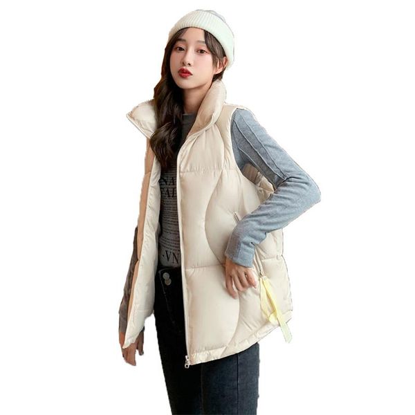 women's vests autumn winter keep warm vest jacket women 2021 plus size loose white pink green lapel fashion down cotton coat gh582, Black;white
women's vests autumn winter keep warm vest jacket women 2021 plus size loose white pink green lapel fashion down cotton coat gh582, Black;white