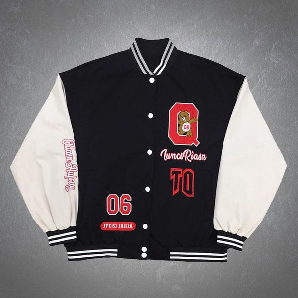men's jackets high street cartoon letters embroidery baseball jacket mens harajuku hip hop casual oversize college style couples varsit, Black;brown
men's jackets high street cartoon letters embroidery baseball jacket mens harajuku hip hop casual oversize college style couples varsit, Black;brown