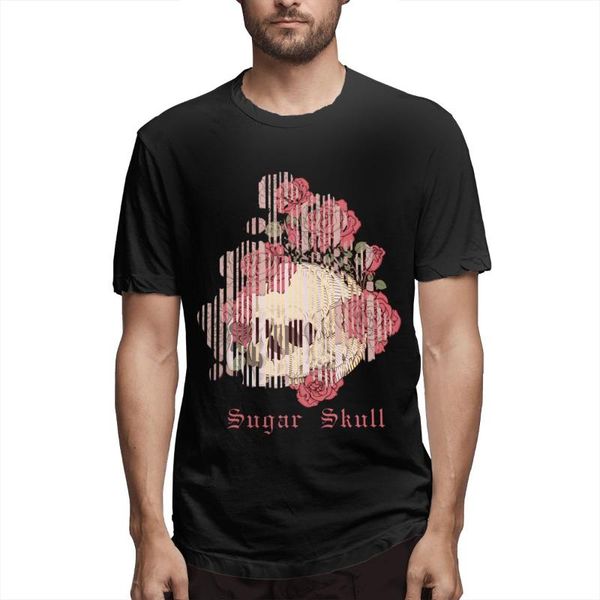 sugar skull red roses day of the dead men's short sleeve t-shirt summer fashion tees, White;black
sugar skull red roses day of the dead men's short sleeve t-shirt summer fashion tees, White;black