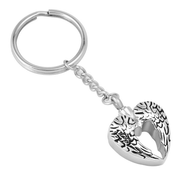 keychains ijk2034 feather design wing shaped heart cremation keychain for ashes keepsake stainless steel link chain keyring men women, Silver
keychains ijk2034 feather design wing shaped heart cremation keychain for ashes keepsake stainless steel link chain keyring men women, Silver