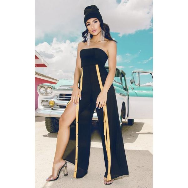 women's jumpsuits & rompers deive teger celebrity runway jumpsuit patchwork women sleeveless strapless skinny bodycon bodysuits hl4908, Black;white
women's jumpsuits & rompers deive teger celebrity runway jumpsuit patchwork women sleeveless strapless skinny bodycon bodysuits hl4908, Black;white