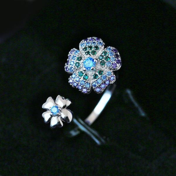 cluster rings exquisite silver crystal flower multicolor gems zircon cocktail party women's birthday gifts jewelry, Golden;silver
cluster rings exquisite silver crystal flower multicolor gems zircon cocktail party women's birthday gifts jewelry, Golden;silver