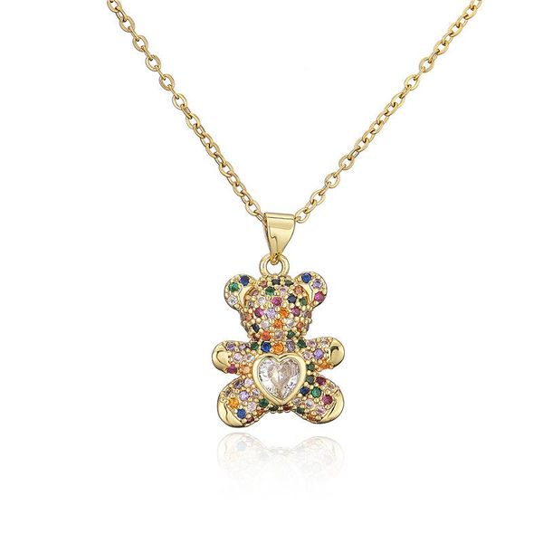 pendant necklaces 2021 korean style cute multicolor rainbow little bear for women fashion zircon heart necklace gift jewelry, Silver
pendant necklaces 2021 korean style cute multicolor rainbow little bear for women fashion zircon heart necklace gift jewelry, Silver