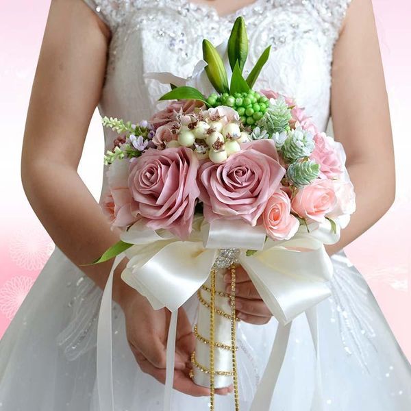 european style handmade wedding bride holding flower bouquet hybrid silk artificial flowers bridesmaid bridal decorative & wreaths
european style handmade wedding bride holding flower bouquet hybrid silk artificial flowers bridesmaid bridal decorative & wreaths