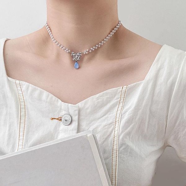 pendant necklaces u-magical charming rhinestone butterfly chokers necklace for women double-layer imitation pearl waterdrop jewellery, Silver
pendant necklaces u-magical charming rhinestone butterfly chokers necklace for women double-layer imitation pearl waterdrop jewellery, Silver