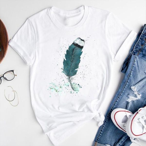 graphic cartoon feather travel cute womens t shirts short sleeve summer fashion print female clothes tees shirt, White
graphic cartoon feather travel cute womens t shirts short sleeve summer fashion print female clothes tees shirt, White