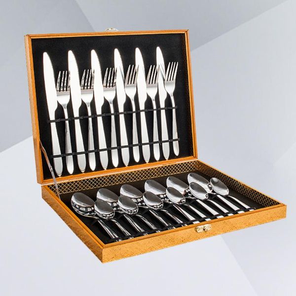 24set/pcs dinnerware stainless steel steak coffee cutlery accessories supplies artificial leather golden wooden packing(without sets
24set/pcs dinnerware stainless steel steak coffee cutlery accessories supplies artificial leather golden wooden packing(without sets