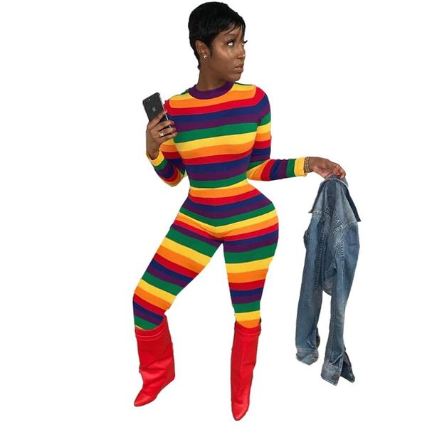 women's jumpsuits & rompers rainbow colorful striped print and for women long sleeve bodycon bandage bodysuit pants one pieces, Black;white
women's jumpsuits & rompers rainbow colorful striped print and for women long sleeve bodycon bandage bodysuit pants one pieces, Black;white
