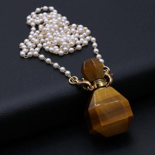 chains 80cm natural essential oil diffuser perfume bottle two glass pearl chain tiger eye stone pendant necklace accessories women gift, Silver
chains 80cm natural essential oil diffuser perfume bottle two glass pearl chain tiger eye stone pendant necklace accessories women gift, Silver