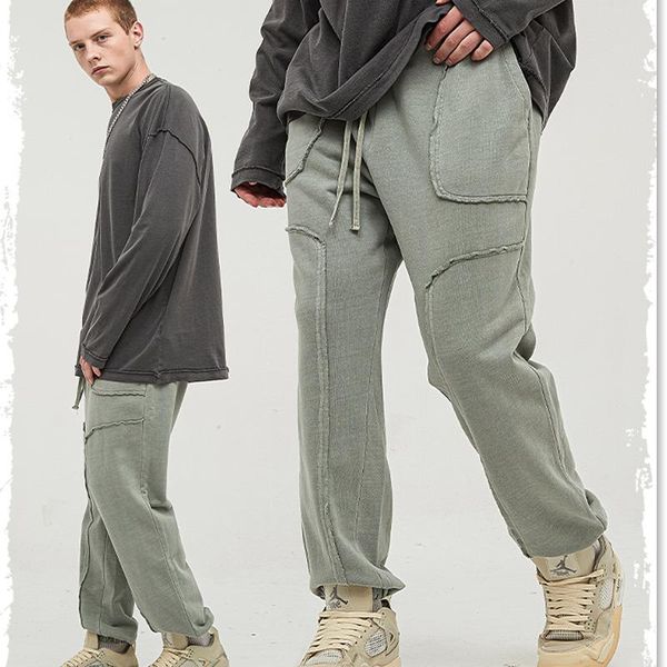 men's pants beedee hip hop pant loose pure colour patchwork sweatpants vintage trousers streetwear casual techwear clothing, Black
men's pants beedee hip hop pant loose pure colour patchwork sweatpants vintage trousers streetwear casual techwear clothing, Black