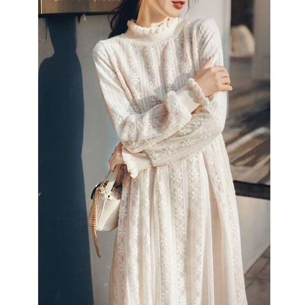 casual dresses ml original 2021 winter lace dress ruffled mesh bottoming skirt waist was thinner mid-length women's thickened, Black;gray
casual dresses ml original 2021 winter lace dress ruffled mesh bottoming skirt waist was thinner mid-length women's thickened, Black;gray