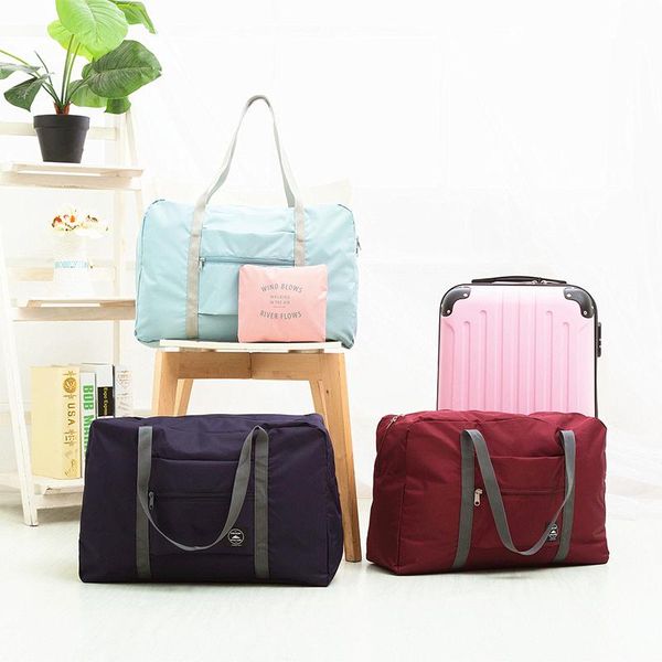 folding travel storage bag carry-on hand luggage organizer tote large foldable shoulder duffel designer handbags men women, Black
folding travel storage bag carry-on hand luggage organizer tote large foldable shoulder duffel designer handbags men women, Black