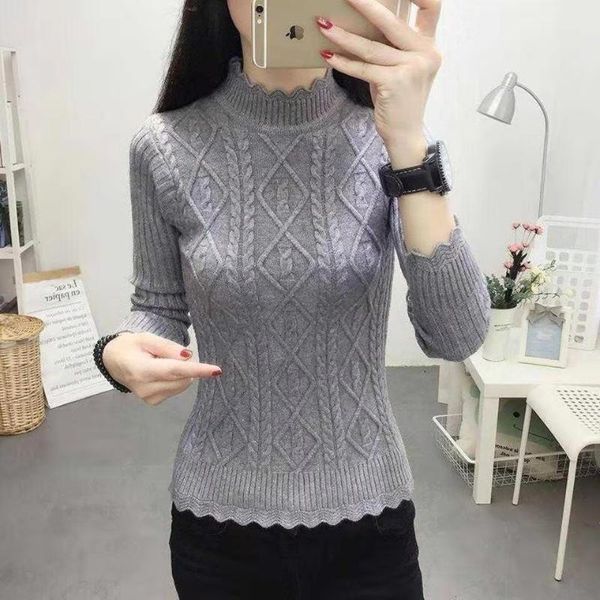 women's sweaters korean fashion sweater pull elegant half turtleneck knitted solid color twist pullovers basic female, White;black
women's sweaters korean fashion sweater pull elegant half turtleneck knitted solid color twist pullovers basic female, White;black