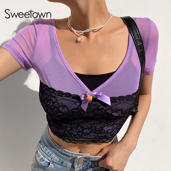 lace patchwork mesh y2k crop short sleeve woman tshirts summer 2021 see through tees purple e girl clothes, Black;white
lace patchwork mesh y2k crop short sleeve woman tshirts summer 2021 see through tees purple e girl clothes, Black;white