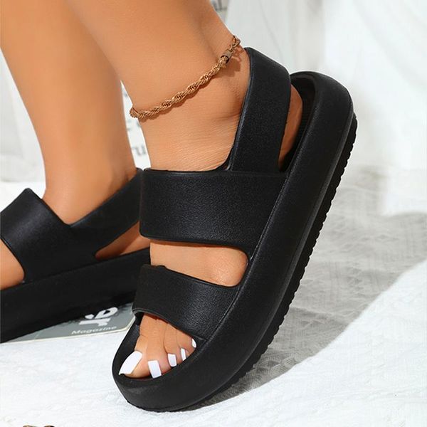 sandals women thick bottom candy colors flat shallow ladies summer shoes fashion comfortable leisure concise female footwear, Black
sandals women thick bottom candy colors flat shallow ladies summer shoes fashion comfortable leisure concise female footwear, Black