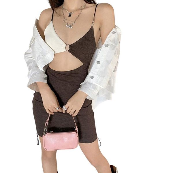 casual dresses 2021 women pencil dress slim fit stitching color block patchwork chain sling v-neck sleeveless exposed navel clothing, Black;gray
casual dresses 2021 women pencil dress slim fit stitching color block patchwork chain sling v-neck sleeveless exposed navel clothing, Black;gray