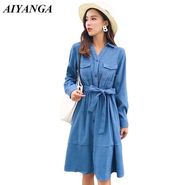 casual dresses 2021 autumn dress for women long sleeve with sashes v neck loose a-line medium style blue black, Black;gray
casual dresses 2021 autumn dress for women long sleeve with sashes v neck loose a-line medium style blue black, Black;gray