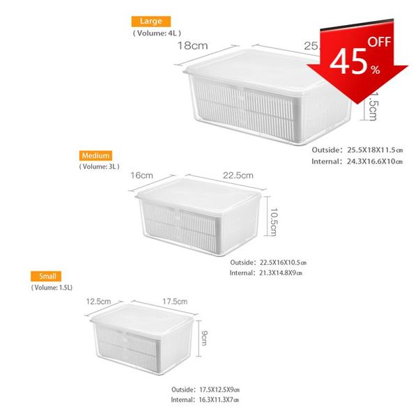 kitchen storage box refrigerator keep fresh vegetable fruit drain crisper multifunctional plastic basket container with lip bottles & jars
kitchen storage box refrigerator keep fresh vegetable fruit drain crisper multifunctional plastic basket container with lip bottles & jars