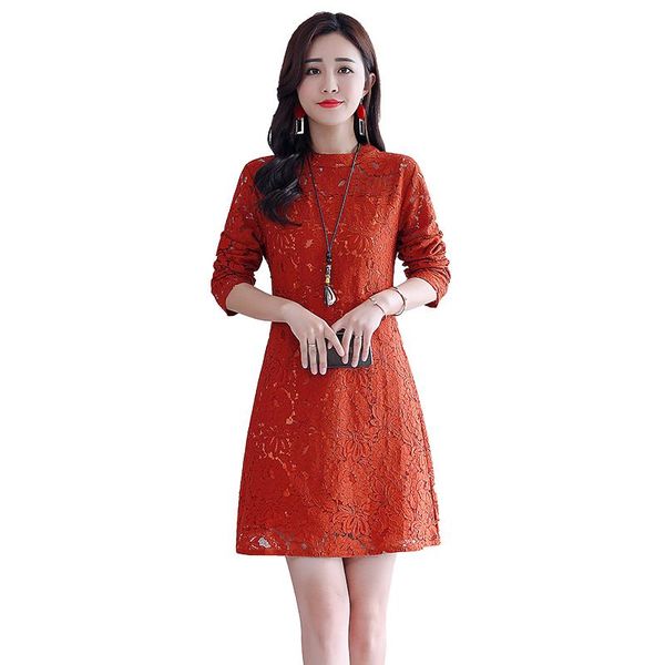 casual dresses women's plus size spring 2021 lace dress korean solid color hollow round neck loose female a584, Black;gray
casual dresses women's plus size spring 2021 lace dress korean solid color hollow round neck loose female a584, Black;gray