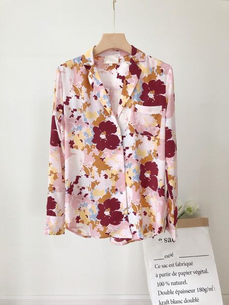 elfstyle silk 100% vintage floral printing notched long sleeve shirt - 2021ss ladies blouse women's blouses & shirts, White
elfstyle silk 100% vintage floral printing notched long sleeve shirt - 2021ss ladies blouse women's blouses & shirts, White