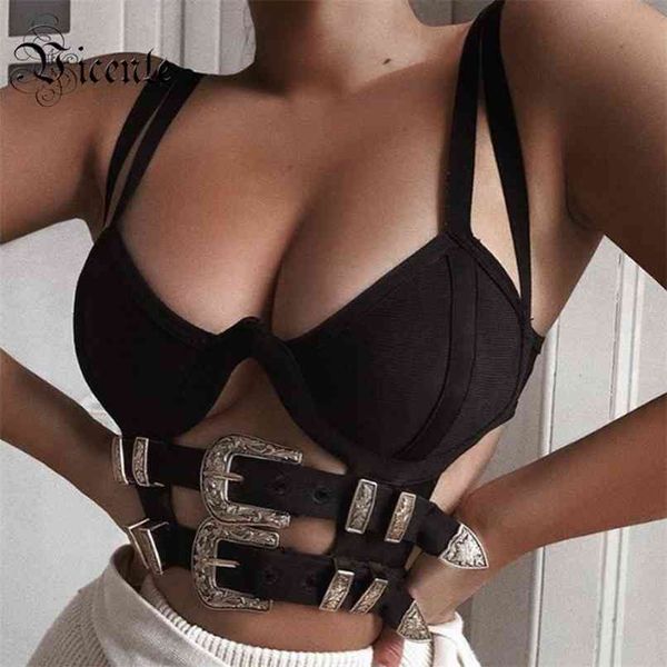 elegant buckle design hollow out v neck backless spaghetti strap solid color short 210520, White
elegant buckle design hollow out v neck backless spaghetti strap solid color short 210520, White