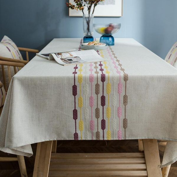 nordic linen geometric embroidery colorful stripe waterproof tablecloth rectangular dining tea table cloth dust cover home decor
nordic linen geometric embroidery colorful stripe waterproof tablecloth rectangular dining tea table cloth dust cover home decor