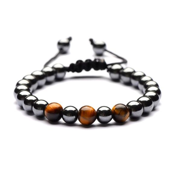 charm bracelets simple braided natural stone tiger eye beads bracelet men handmade woven black hematite male jewelry, Golden;silver
charm bracelets simple braided natural stone tiger eye beads bracelet men handmade woven black hematite male jewelry, Golden;silver