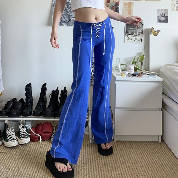 women's pants & capris fall 2021 women's style strap stitching contrast color flared trousers slim-fit cross-tie female, Black;white
women's pants & capris fall 2021 women's style strap stitching contrast color flared trousers slim-fit cross-tie female, Black;white