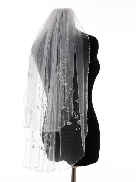 bridal veils charming real picture bead edge multi layers wedding accessories tulle veil with comb, Black
bridal veils charming real picture bead edge multi layers wedding accessories tulle veil with comb, Black
