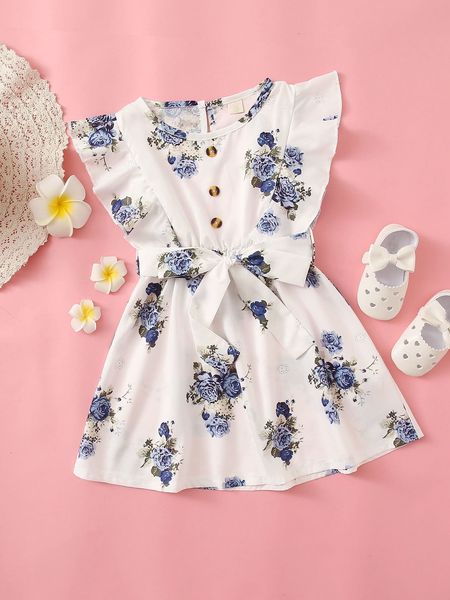 toddler girls floral print ruffle belted a-line dress she, Red;yellow
toddler girls floral print ruffle belted a-line dress she, Red;yellow