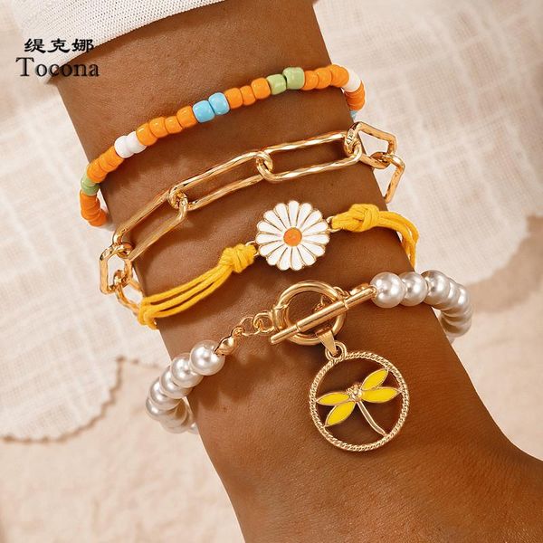 link, chain tocona colorful beaded braclets for women pretty flowers dragonfly hollow out geoemtry adjustable jewelry accessories 18623, Black
link, chain tocona colorful beaded braclets for women pretty flowers dragonfly hollow out geoemtry adjustable jewelry accessories 18623, Black