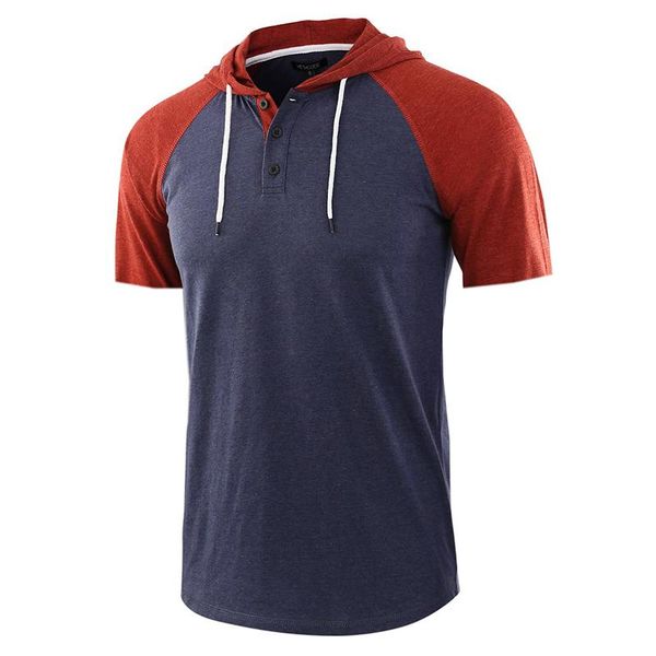 men's t-shirts summer leisure slim simple solid color stitching button round neck hooded drawstring sweater t-shirt, White;black
men's t-shirts summer leisure slim simple solid color stitching button round neck hooded drawstring sweater t-shirt, White;black