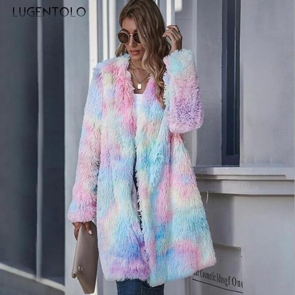 women's wool & blends women plush tie-dye elegant long sleeve atuumn fashion coat loose female casual straight cardigan jackets, Black
women's wool & blends women plush tie-dye elegant long sleeve atuumn fashion coat loose female casual straight cardigan jackets, Black