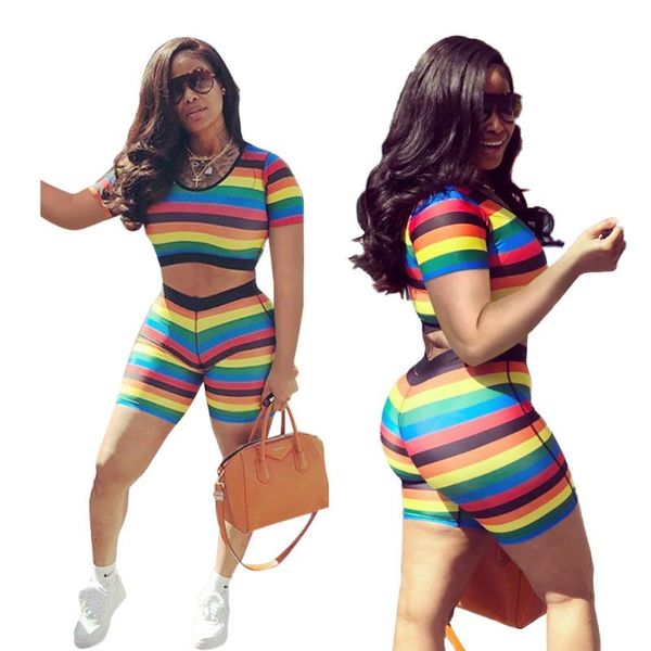 women's jumpsuits & rompers women sets striped outfits 2 piece crop and short set rainbow conjunto verano two shorts summer 2021, Black;white
women's jumpsuits & rompers women sets striped outfits 2 piece crop and short set rainbow conjunto verano two shorts summer 2021, Black;white