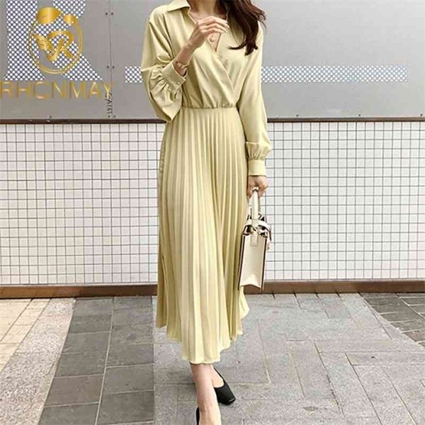 korean v-neck a-line pleated solid color dress long female spring autumn women's fashion casual 210520, Black;gray
korean v-neck a-line pleated solid color dress long female spring autumn women's fashion casual 210520, Black;gray