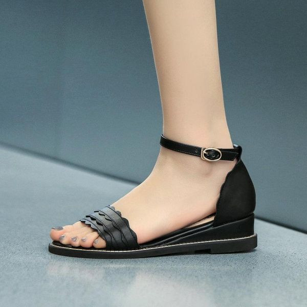 summer arrival shoes woman buckle casual comfortable sandals women wedges low heels genuine leather, Black
summer arrival shoes woman buckle casual comfortable sandals women wedges low heels genuine leather, Black