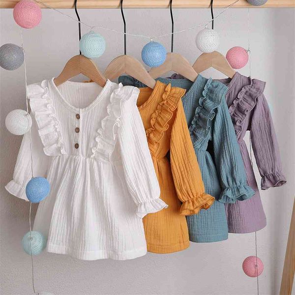 long sleeve kids dresses for girls solid cotton linen ruffled baby girl dress outdoor comfortable fashion children clothing, Red;yellow
long sleeve kids dresses for girls solid cotton linen ruffled baby girl dress outdoor comfortable fashion children clothing, Red;yellow